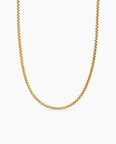 Box Chain Necklace in 18K Yellow Gold, 3.4mm